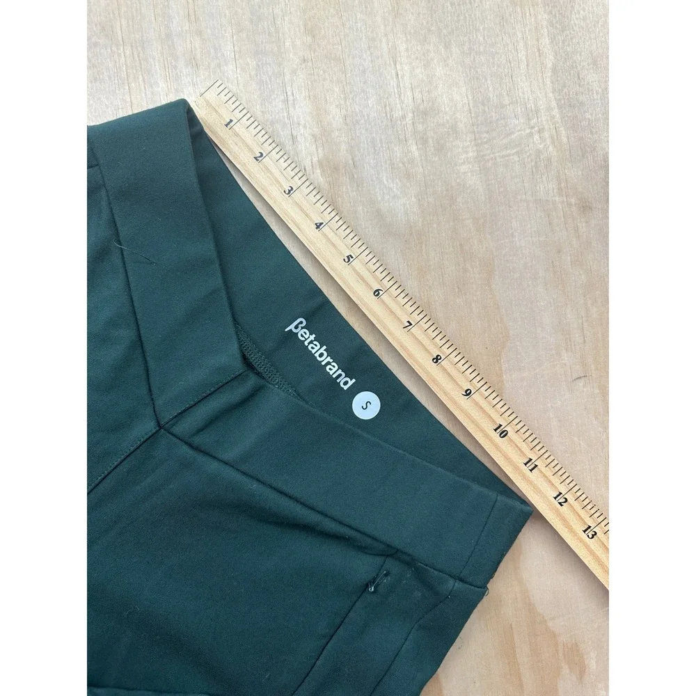 Betabrand Journey Pant Forest Green Slim‎ Leg High Rise Trousers Womens Small